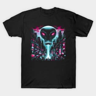 Neon Overlord: The City’s Silent Watcher T-Shirt